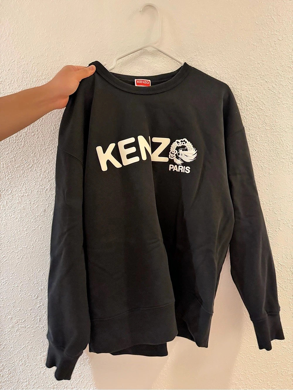 KENZO Dragon Motif Sweatshirt Graphic Crewneck Sweatshirt Black Large